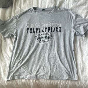 SHEIN Gray Palm Springs Tee